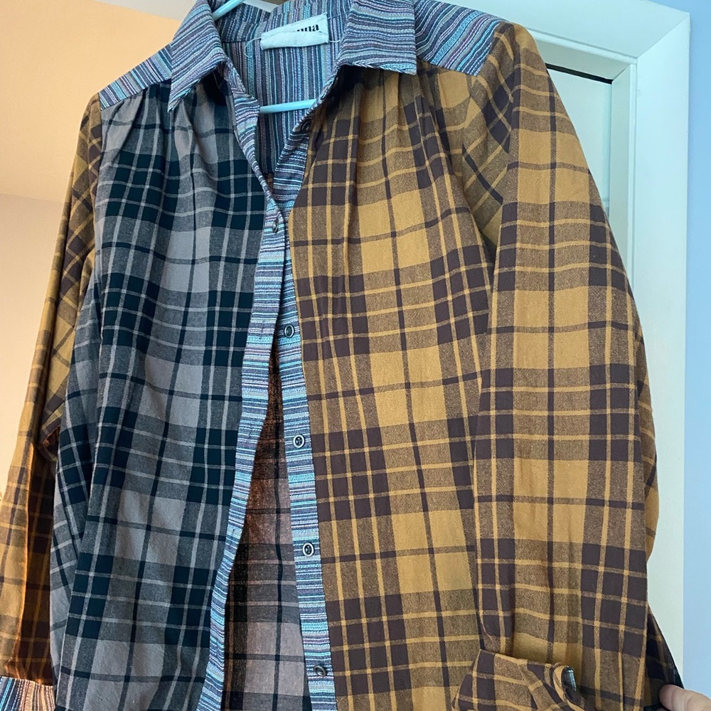 Boutique Brand patchwork flannel New without tags. Small